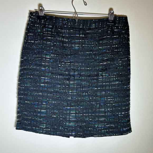 Anne Taylor Loft petite women's skirt mini size 10 back slit business casual - Picture 2 of 8